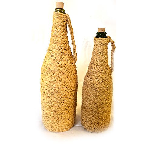 Forrado de esparto artesanal para botellas